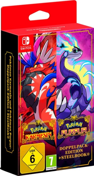 NSW - Pokémon Karmesin und Pokémon Purpur - Doppelpack-Edition + SteelBook