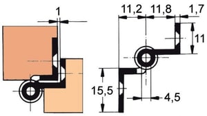 Cerniere per mobili FS, diametro rullo 8 mm