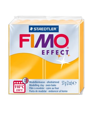 Bloc normal effet FIMO®, orange fluo