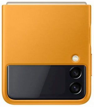 Galaxy Z Flip3 Leather Cover Mustard