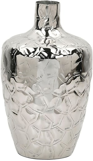 Vase en métal argenté 39 cm INSHAS