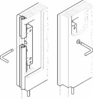 Serrures à tringles pour portes coulissantes HAWA-Doorfix