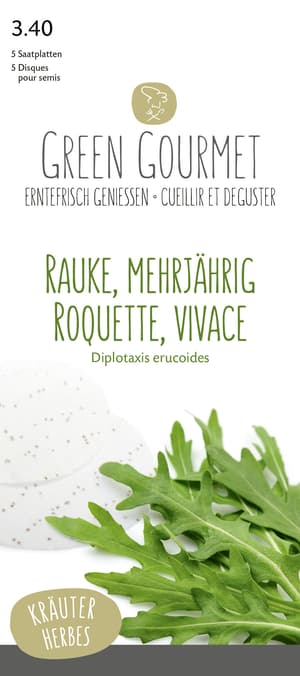 Roquette vivace 5 graine plaque