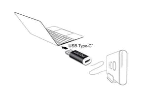 USB 2.0 Adapter USB-MicroB Buchse - USB-C Stecker