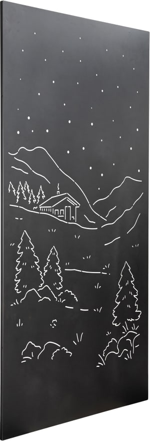 Paravent «Montagna», 200 x 100 cm, anthracite