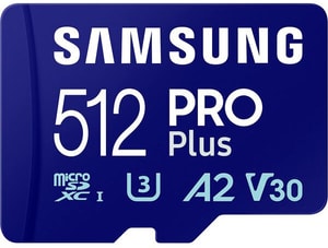 Pro+ microSDXC 180MB/s 512GB, V30, A2