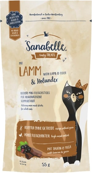 Katzen-Snack Lamm & Holunder, 0.055 kg