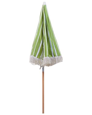 Parasol de jardin  150 cm vert et blanc MONDELLO