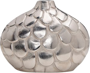 Vase à fleurs en métal 26 cm argenté TIMGAD