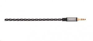 Audio-Kabel, 3,5-mm-Klinken-Steck./Steck., Stereo, Gewebe, vergoldet, 1,5 m