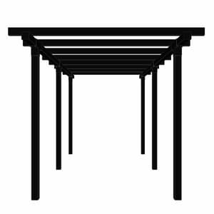 Pergola cubica doppia 3 moduli 238x664x217 cm d.imp nero