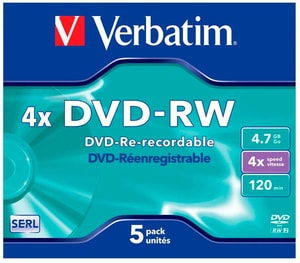 DVD-RW 43285 4,7 GB, custodia (5 pezzi)