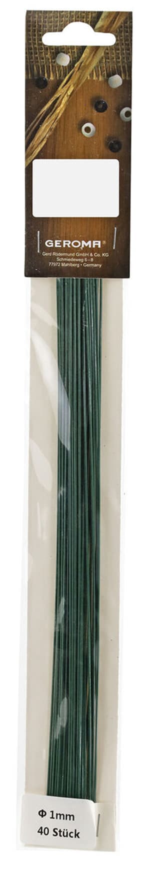 Filo per steli, 1x300 mm, 40 pezzi, verde