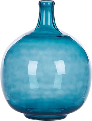 Vase en verre 31 cm bleu CHAPPATHI