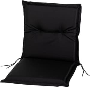 Coussin de chaise à dossier bas Outdoor 97 x 50 x 5 cm, Noir