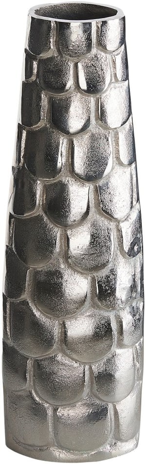 Vaso decorativo metallo argento 47 cm SUKHOTHAI