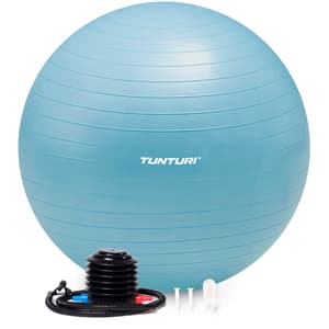 Tunturi Gym Ball - Balle de fitness indéchirable ABS 65 cm bleu clair