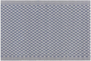 Tappeto da esterno blu 60 x 90 cm con motivo a zig zag MANGO