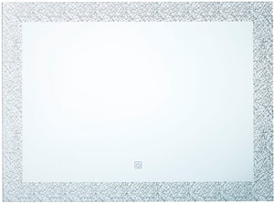 Badspiegel mit LED-Beleuchtung rechteckig 80 x 60 cm NEXON