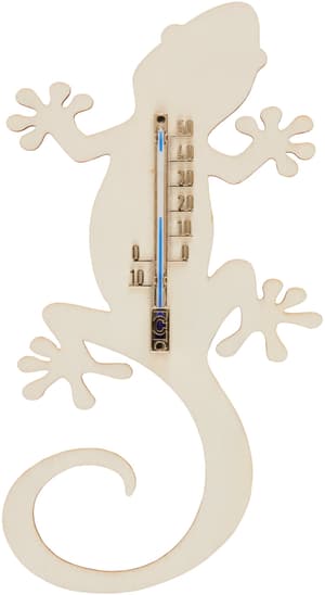 Holz-Geko mit Thermometer