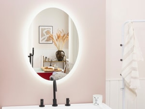 Specchio ovale da parete LED 60 x 80 cm VIRIAT
