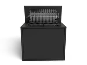 Module pour insert de barbecue au charbon de bois, acier noir