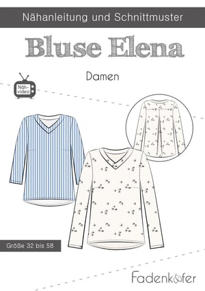 Papierschnittmuster Bluse Elena