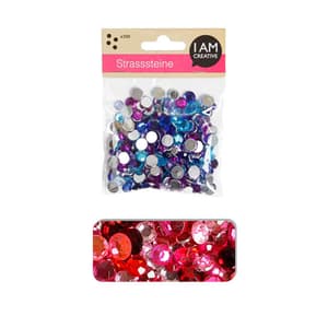 STRASS.ROND,ROUGE MIX