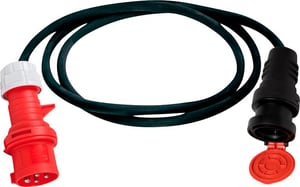 Câble adaptateur pour utilisation extérieure, système de connexion CH IP55, prise T25, fiche CEE, câble 1,5m H07RN-F 5G2,5 noir