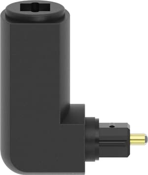 ODT-Adapter, Toslink-Stecker - Toslink-Kupplung, vergoldet, 90°