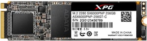 SSD XPG SX6000 Pro M.2 2280 NVMe 256 GB