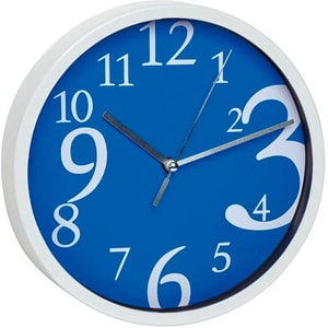 Orologio da parete analogico Ø 20 cm, blu/bianco