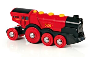 Locomotiva rossa e potente a pile (FSC®)