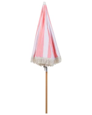 Parasol de jardin  150 cm rose et blanc MONDELLO