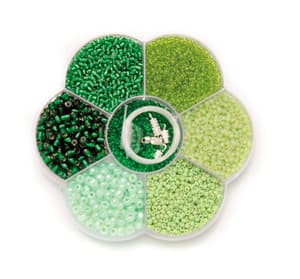 Mix de perles 9x10x2cm vert