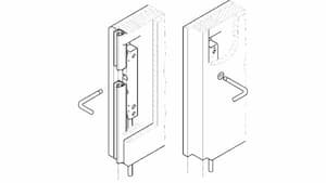 Serrures à tringles pour portes coulissantes HAWA-Doorfix