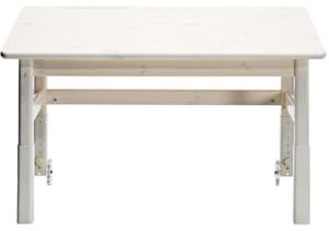 Schreibtisch höhenverstellbar mit schrägstellbarer Platte, weiss FLEXA P2/2