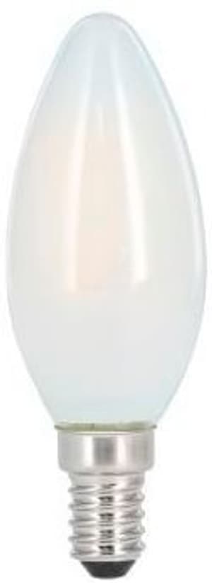 Filamento LED, E14, 470lm sostituisce 40W, lampada a candela, opaco, bianco caldo