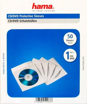 Buste di carta per CD/DVD, confezione da 50 pezzi