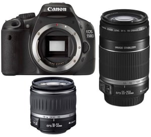 L- Canon EOS 550D Doppelzoomkit