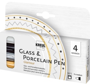 KREUL, glassporcelain pen galmour, set de 4
