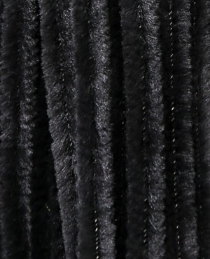 Filo di ciniglia, scovolino Filo per piegare per lavori manuali e per decorare, nero, ø 9 mm x 50 cm, 12 pezzi