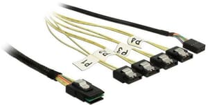 Câble SATA 4x SATA-SFF-8087 Reverse Breakout 100 cm