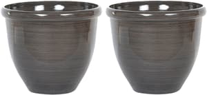Set di 2 vasi in pietra marrone scuro  49 cm TESALIA