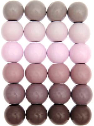 Perline di legno macramè tonalità rosa
