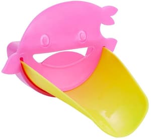 Wasserhahnverlängerung Kids Dolphie, gelb/pink