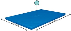 Bâche de piscine rectangulaire pour piscines hors sol de 2,59 x 1,70 m
