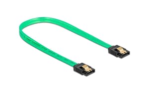 Câble SATA UV Effet lumineux vert 30 cm