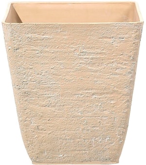 Vaso quadrato per interno ed esterno beige 39x39x43cm DELOS