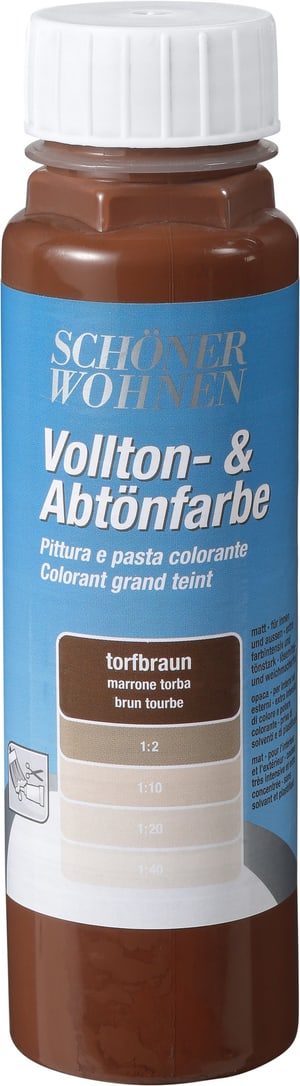 Vollton- und Abtönfarbe Torfbraun 250 ml